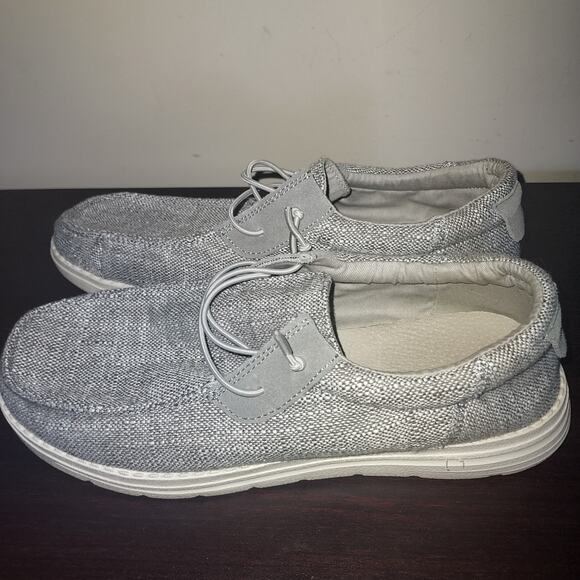 Bruno Marc Men's Slip On Loafers 8M Lightweight Shoes Elastic Laces Casual Gray - Picture 2 of 11